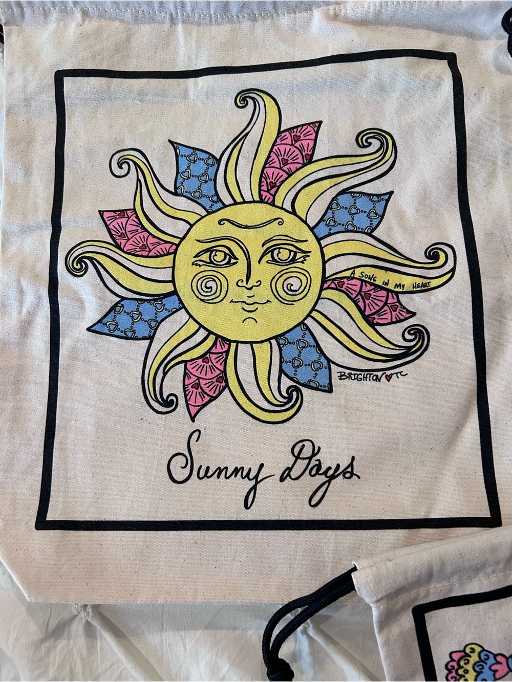 Set of 3 canvas Brighton tote bags - NWOT - Picture 3 of 5